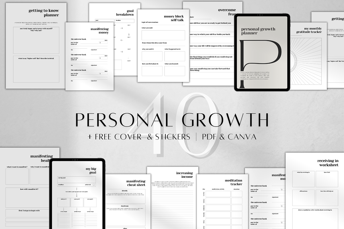 Personal Growth Planner Printable, a Stationery Template by BRANDcontent