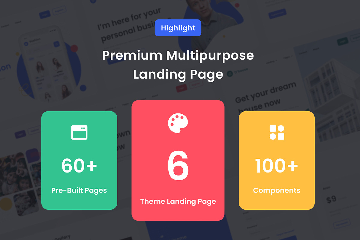 Windland Multipurpose Landing Page, a Landing Page Template by Product Experience (Photo 3 of 6)