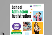 School Admission Flyer Design, a Flyer Template by MightyDesign (Thumbnail 4 of 8)