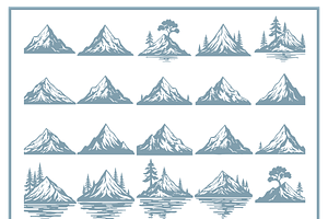 Mountain Scenery Collection, a Work Illustration by CarWrap design