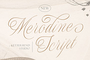 Merodine Script -, a Script Font by Letterhend Studio (Thumbnail 1 of 9)