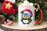 Christmas penguin. Clipart, PNG., an Animal Illustration by KENO Mascots (Thumbnail 4 of 8)