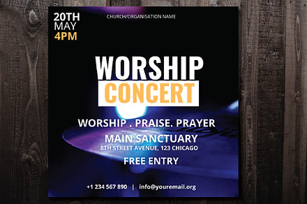 Worship Concert Canva Template