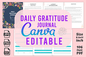 Daily Gratitude Journal With Prompt