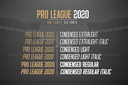 PRO LEAGUE 2020 FONT FAMILY, a Sans Serif Font by Alphabet Agency (Thumbnail 2 of 4)