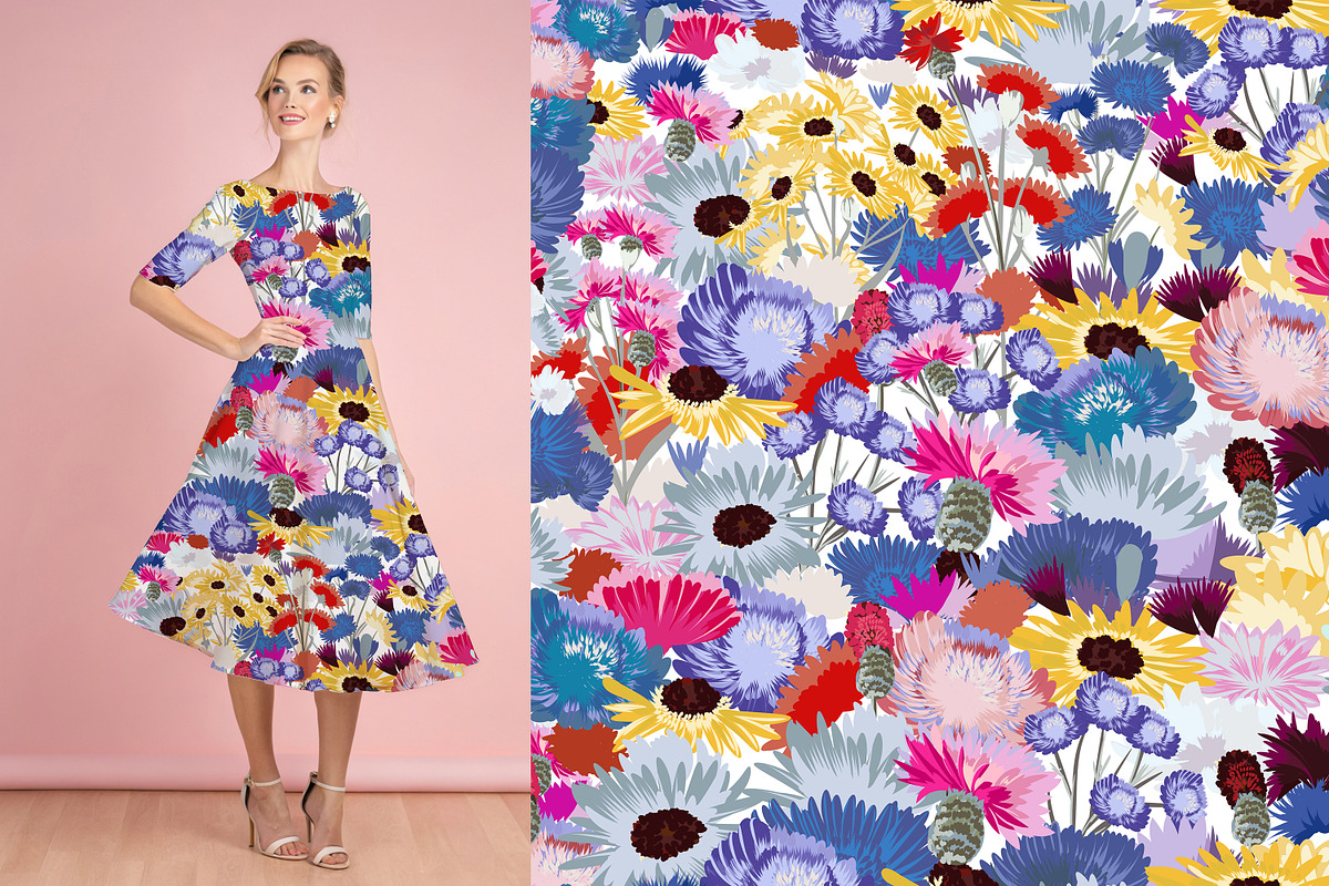 Summer is bright vector set patterns, a Pattern Graphic by FleurArt (Photo 9 of 11)
