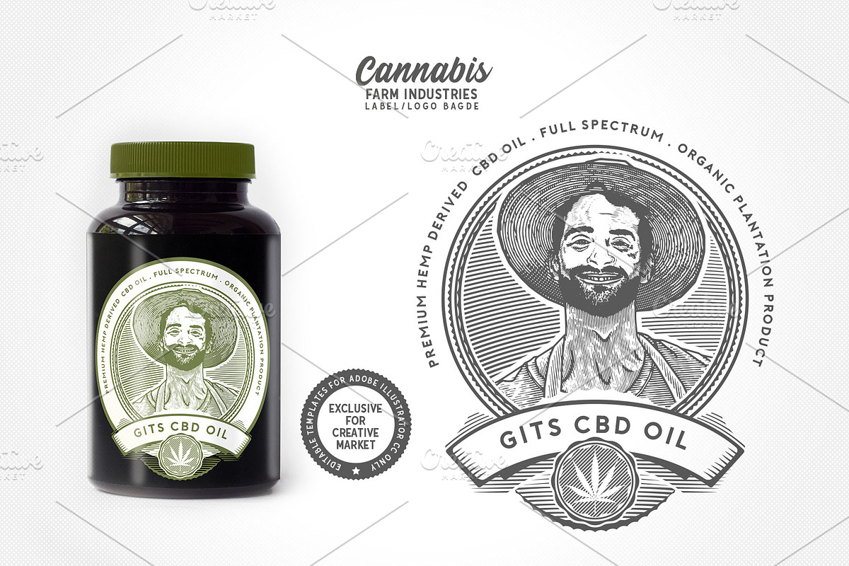 Cannabis Farm Label & logo Badge, a Branding & Logo Template by The Design For Co. (Photo 6 of 6)