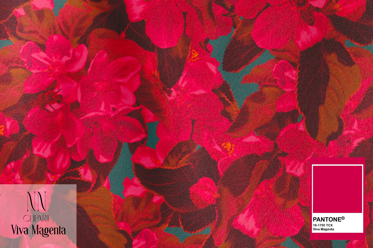 Viva Magenta - pattern collection, a Pattern Graphic by NNclipart (Photo 18 of 20)