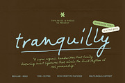 Tranquilly | Handwritten Font, a Handwritten Font by type peace (Thumbnail 1 of 19)