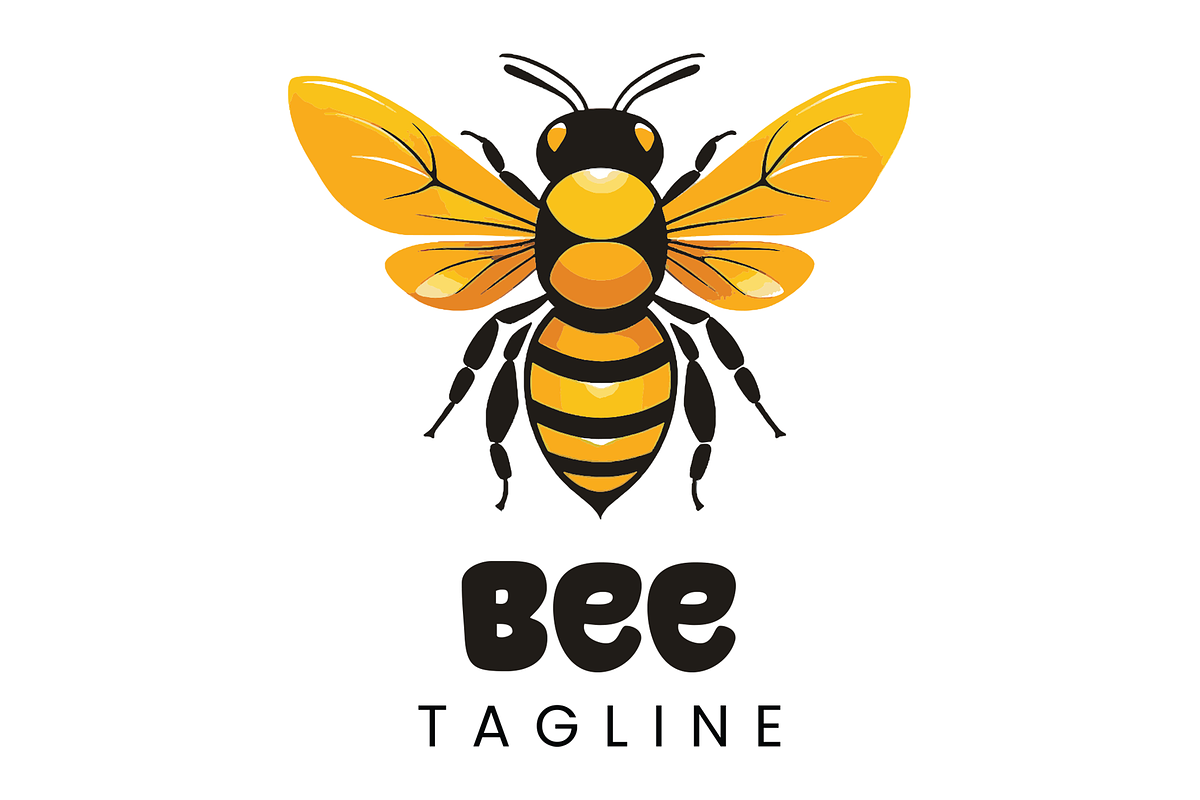 Honey Bee logo 5 different variation, a Branding & Logo Template by AyyazMomin (Photo 7 of 7)