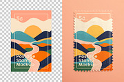 Postage Stamp Pair Mockup, an Advertising Mockup by Custom Scene (Thumbnail 11 of 11)