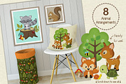 Woodland Animals Design Kit, an Animal Illustration by PixelPaperPrints (Thumbnail 4 of 9)