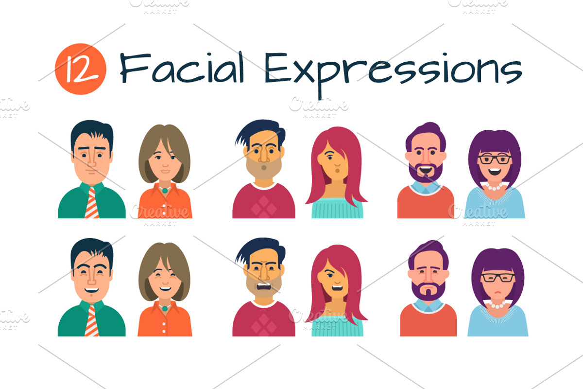 Facial Expression Avatars, a Person Illustration by Rassko (Photo 1 of 4)