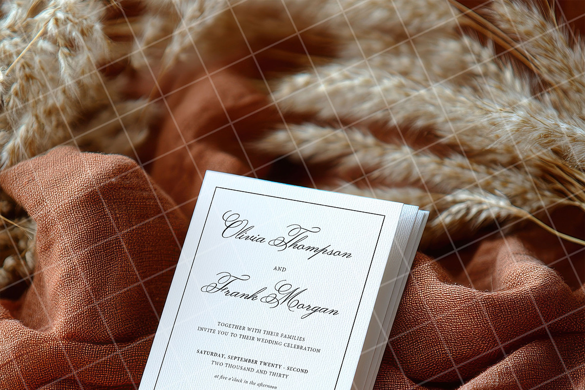 Boho 5x7 Invitation card mockup PSD, an Advertising Mockup by Blush Roses Print (Photo 7 of 7)