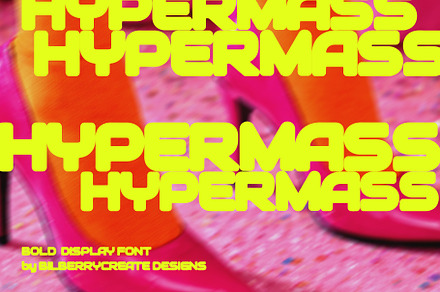 Hypermass Bold Display Font, a Sans Serif Font by BilberryCreates