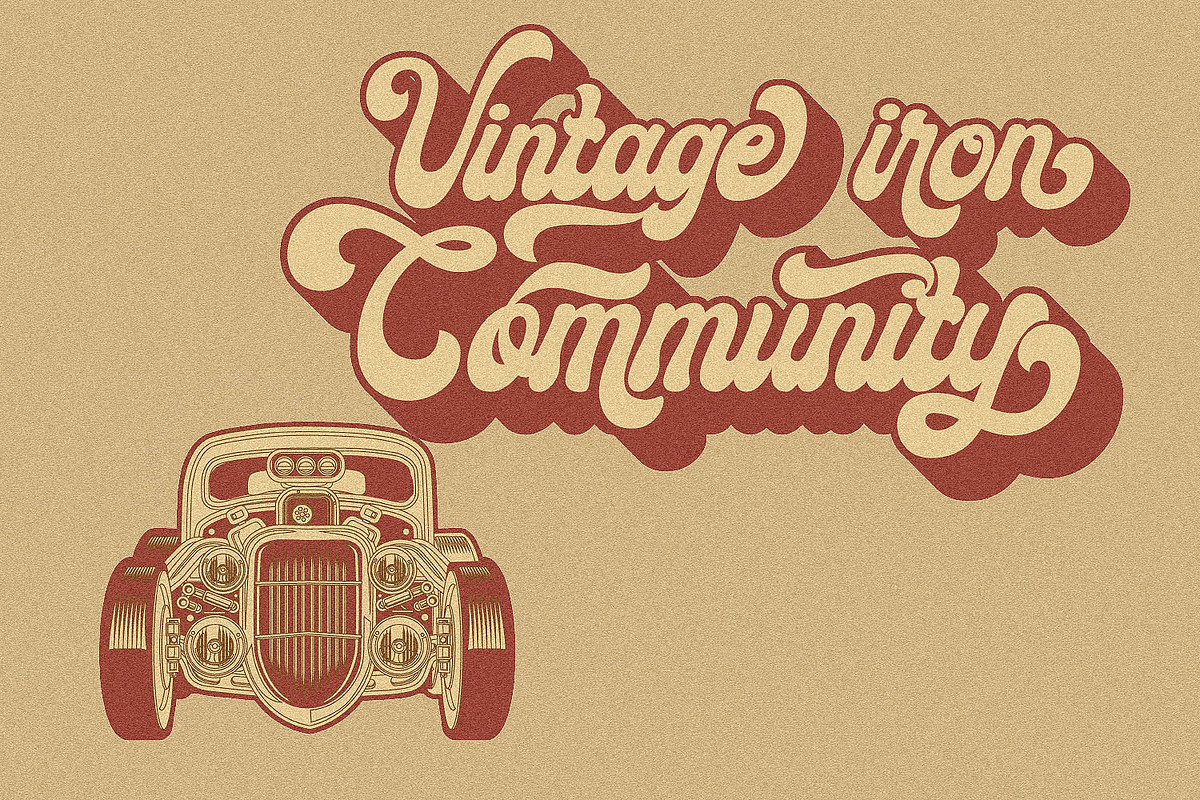 Ginchiest - Retro Bold Script, a Script Font by Ridha-38.lineart (Photo 2 of 14)