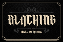 Blacking Blackletter Typeface Font