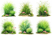 Watercolor Spring Green Grass Clipar, an Illustration by Daily.Designs (Thumbnail 7 of 8)