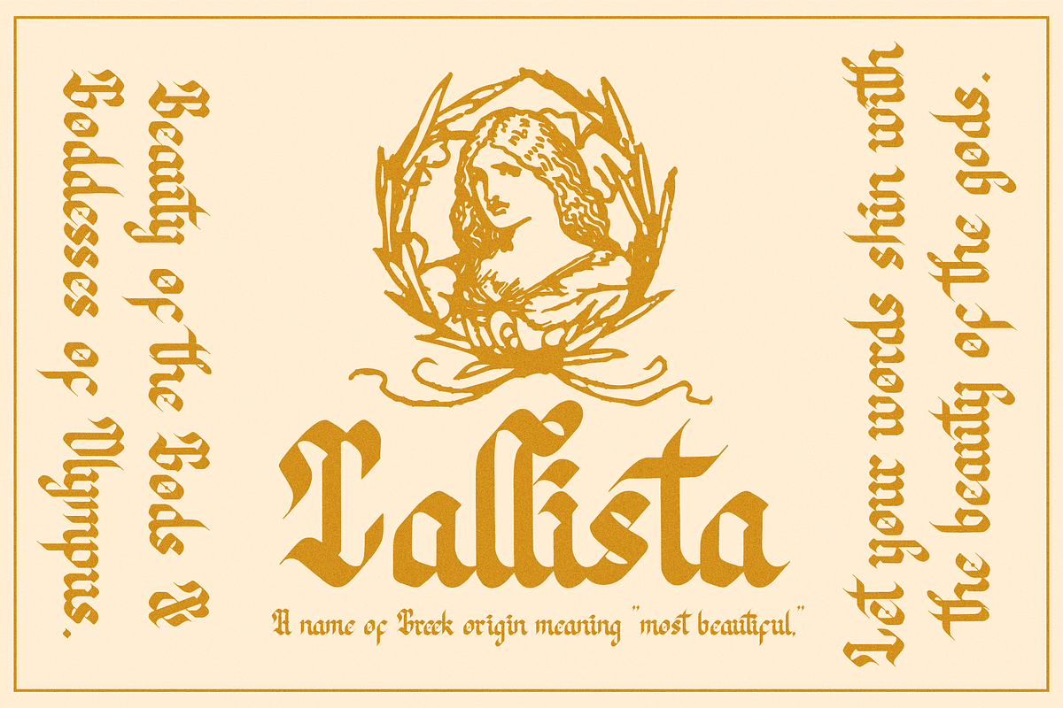 Nyx Arstaily | Blackletter Font, a Blackletter Font by Denustudios (Photo 4 of 12)