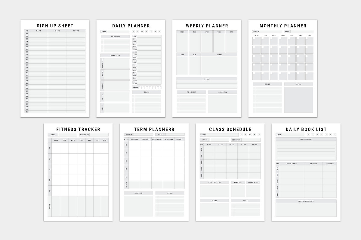 2024 Monday & Sunday Starts planner, a Stationery Template by MNT-Creator (Photo 9 of 10)