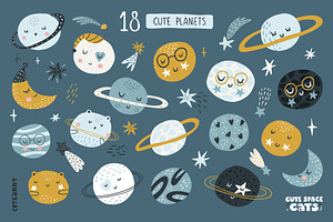 Cute Space Cats - Graphic Collection