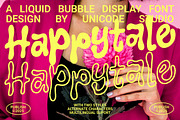 Happytale - Liquid Bubble Font, a Handwritten Font by Unicode Studio (Thumbnail 1 of 14)