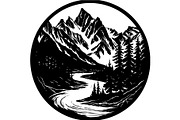 Mountain Valley Landscape SVG Bundle, an Object Graphic by Designer_Momina (Thumbnail 8 of 16)