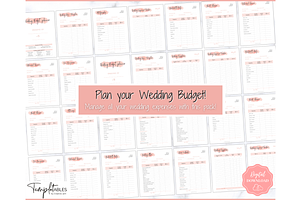 Wedding Budget Planner - Pink BUNDLE