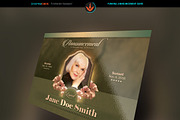 Vintage Green Funeral Announcement, a Card Template by SeraphimChris (Thumbnail 3 of 6)