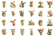 Whimsical baby easter animals clipar, an Illustration by CreationArt (Thumbnail 2 of 5)