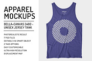 Unisex Jersey Tank Mockups, a Shirt Mockup by GraphicHero (Thumbnail 1 of 6)
