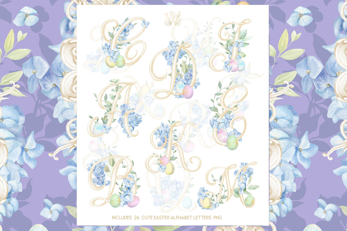 Easter Floral Crest Watercolor Set, a Seasonal Illustration by WonderWonder (Photo 5 of 8)