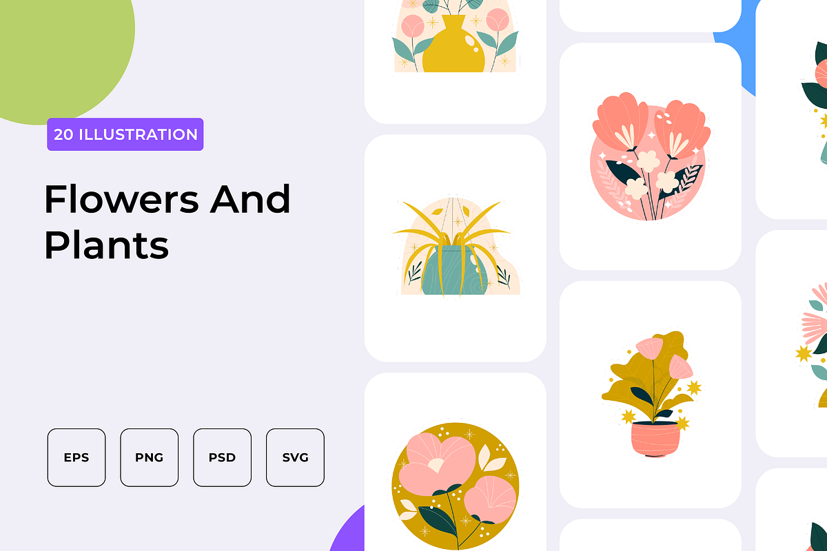 Flowers And Plants Illustration, an Outline Icon by Wencory (Photo 1 of 2)