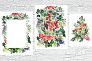 4-in-1 Watercolor Christmas Set, a Card Template by Karma (Thumbnail 4 of 34)