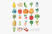 Watercolor vegetable clipart set, a Decorative Illustration by Patishop Art (Thumbnail 8 of 8)
