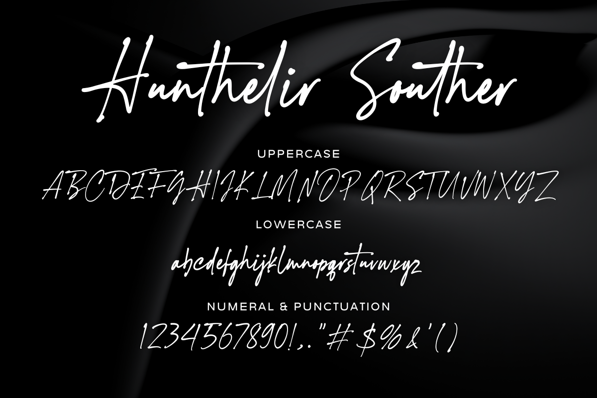 Hunthelir Souther – Signature Font, a Script Font by Fikryal Studio (Photo 13 of 14)