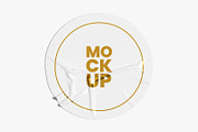 Round Crumpled Stickers Mockup Set, a Print Template by Graphic Bird (Thumbnail 3 of 6)