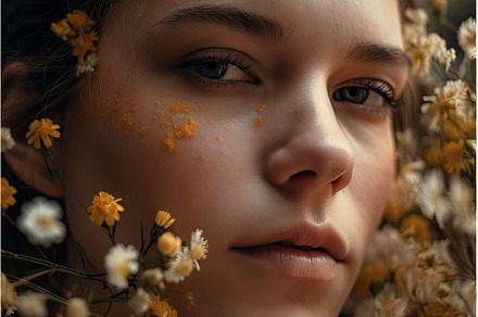 close-up of girl's face, with, a Beauty & Fashion Photo by Sergey Kotenev