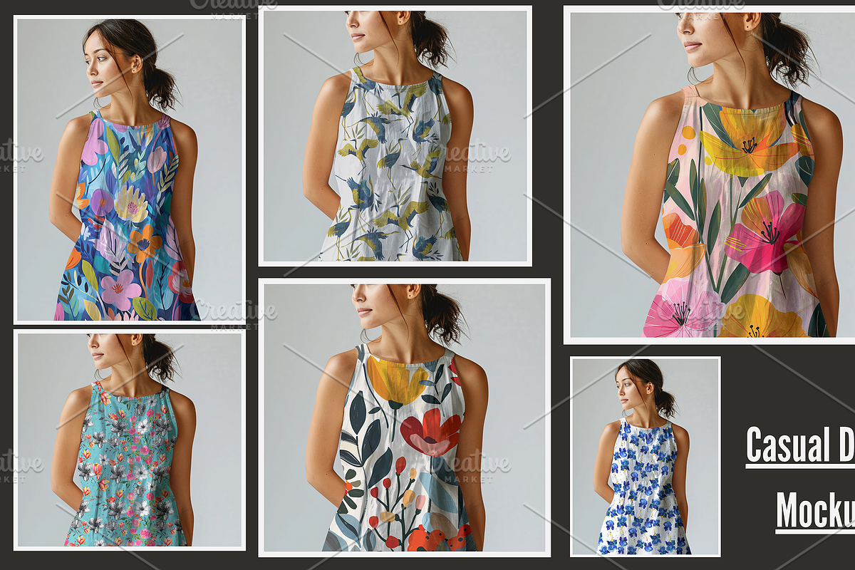 Casual Linen Dress mockup, an Apparel Mockup by Nora Gad (Photo 1 of 15)