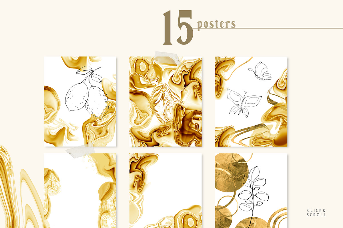 GOLD RUSH abstract collection, a Texture Graphic by Tiana Geo (Photo 10 of 19)