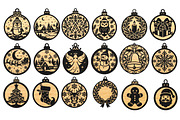 18 Christmas Ornaments Laser Cut SVG, an Object Graphic by DreamCafeArt (Thumbnail 4 of 8)