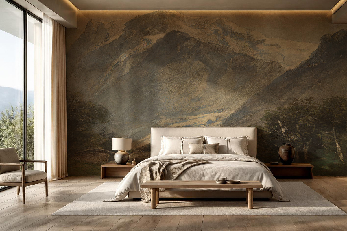 Bedroom Wallpaper Mockup PSD, a Household Mockup by elfy creative (Photo 2 of 4)