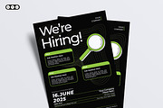 Black Simple Hiring Flyer, a Flyer Template by Siska Arista (Thumbnail 1 of 2)