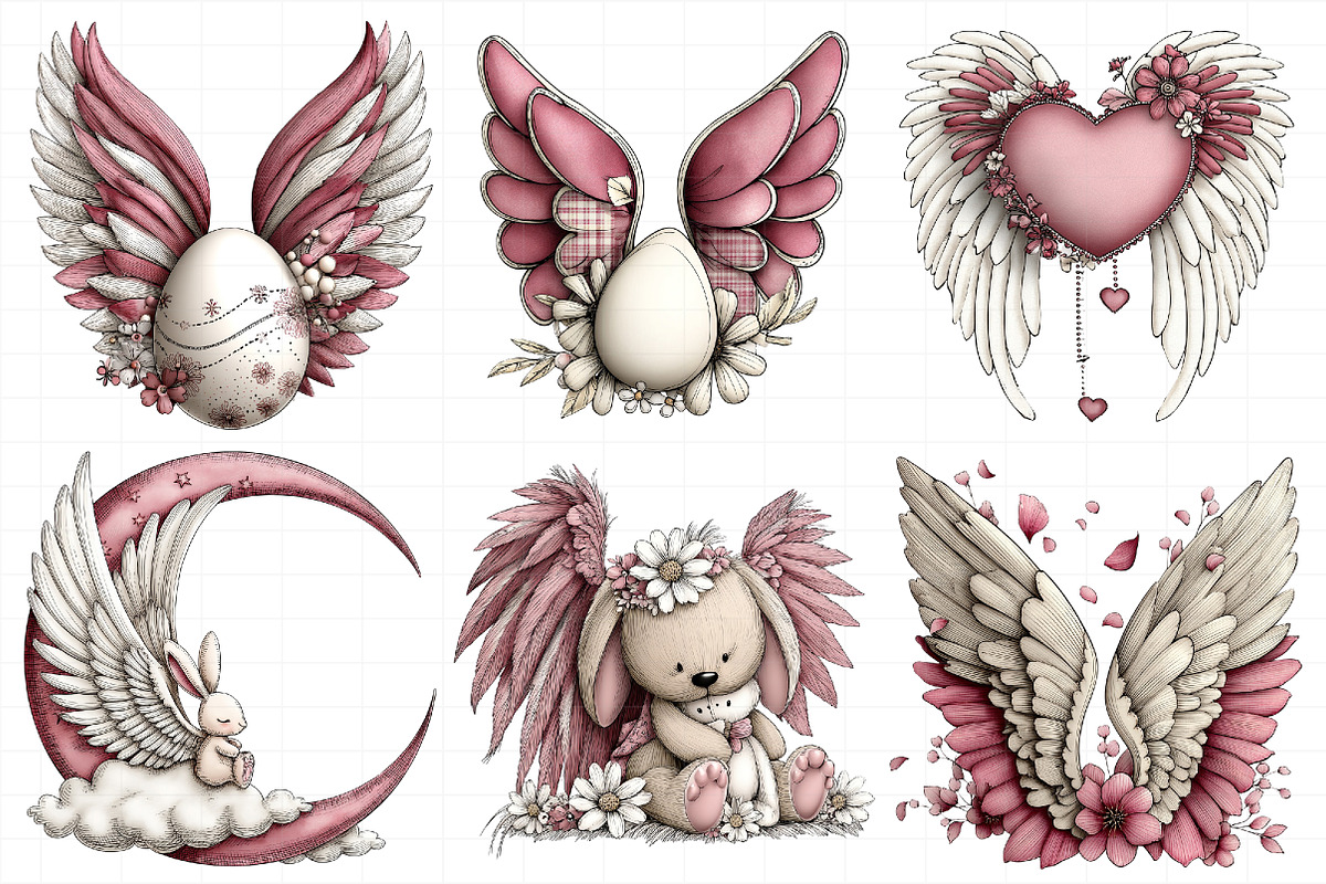 Easter Heaven Angel Wings Clipart, an Illustration by Daily.Designs (Photo 6 of 6)