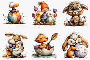 Whimsical Baby Farm Easter Clipart, an Illustration by CreationArt (Thumbnail 4 of 6)