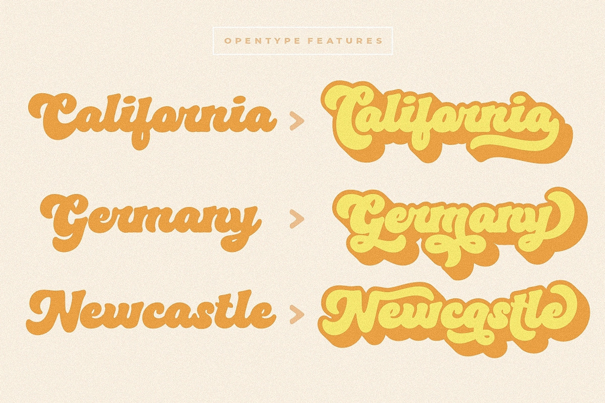 Happy Monday - Retro Groovy Fonts, a Sans Serif Font by HansCo Studio (Photo 6 of 10)