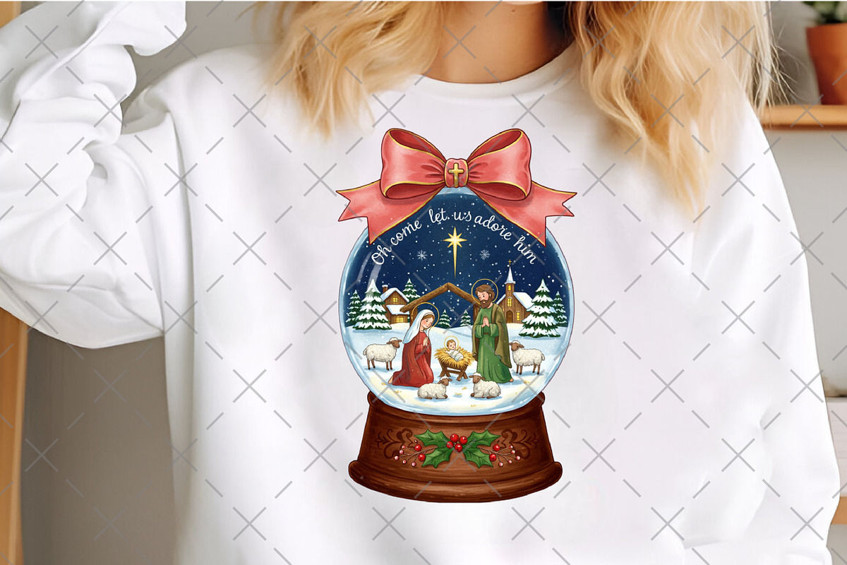 Nativity Scene Snow Globe Christmas, an Illustration by Craft Nest (Photo 2 of 6)