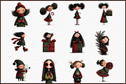 Whimsical Christmas Girl Clipart, an Illustration by Sublimation Artist (Thumbnail 3 of 6)