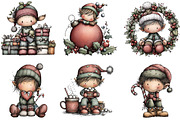Hand Painted Elf Clipart, an Illustration by DreamArtGraphic (Thumbnail 5 of 5)