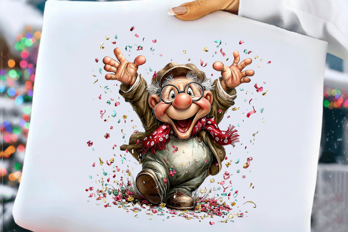 Whimsical Old Man Birthday Clipart, an Illustration by Craft Nest (Photo 4 of 8)